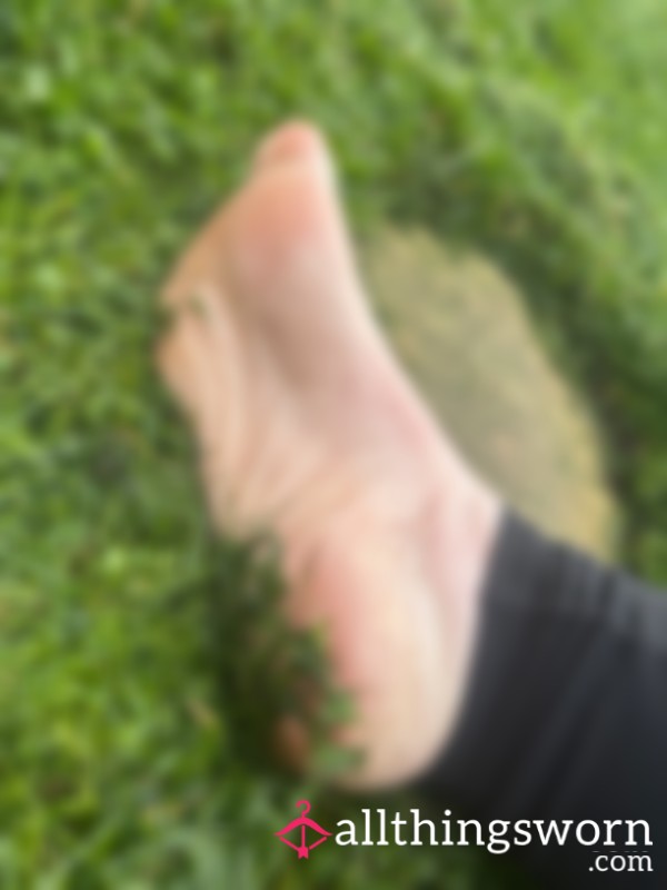 Feet Pics In Freshly Cut Gra**