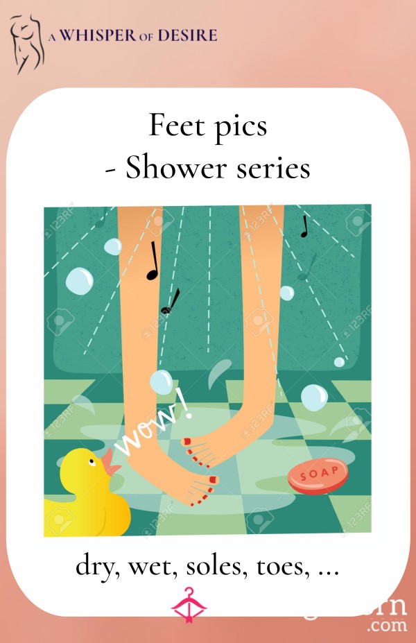 Feet Pics - Shower Series - Wet, Dry, Soles, Toes, ...