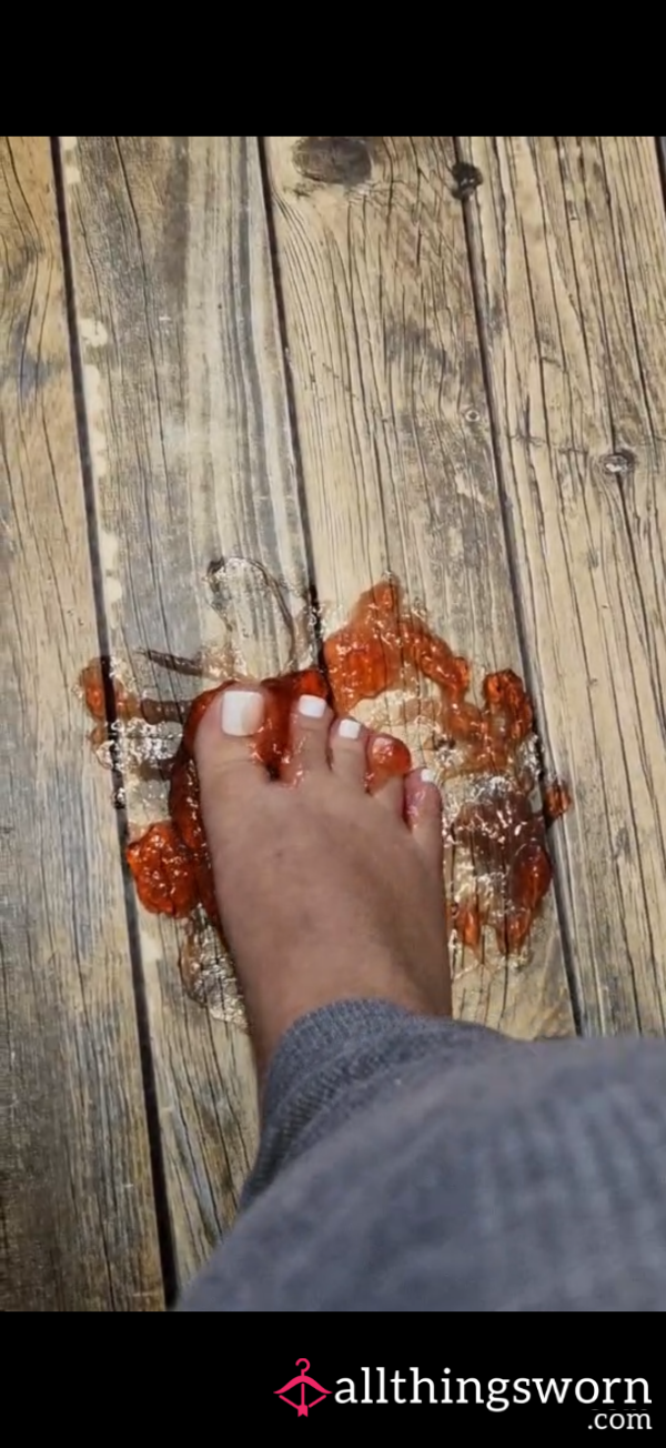 Feet Squishing Jelly