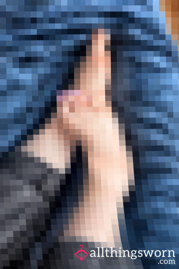 Feet With Lavender Toenails