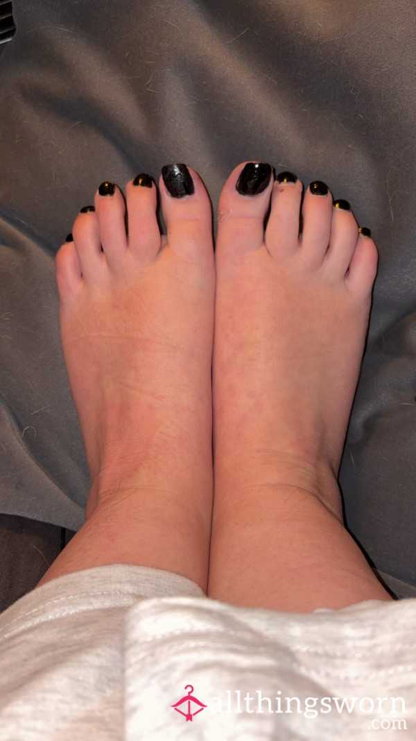Feet With Painted Toe Nails