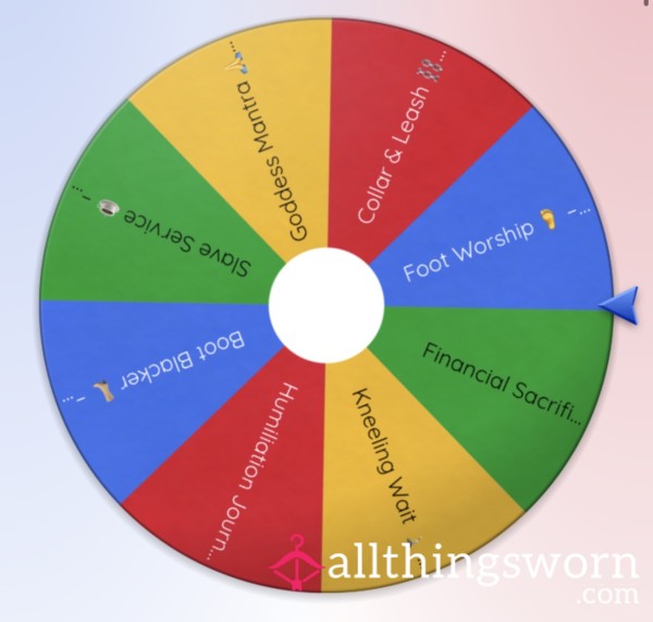 FEMDOM TASKS WHEEL SPIN😈