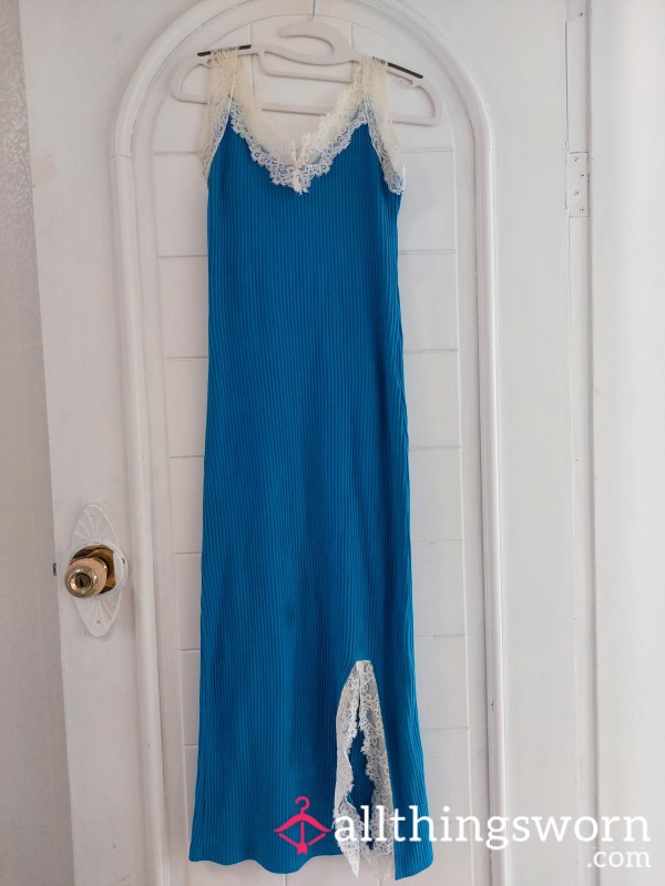 Feminine Blue Summer Dress (Shipping Fee Not Included)