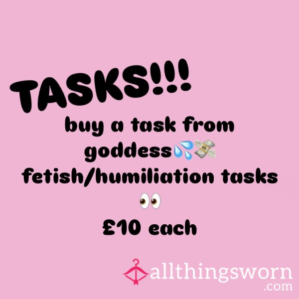 Fetish/humiliation Tasks!!!💦