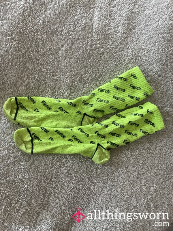 “Fierce” Yellow Socks