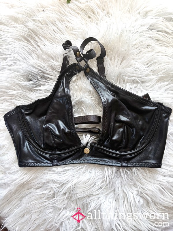 Fifty Shades Of Grey Collection Wet Look Vegan Leather Bralette