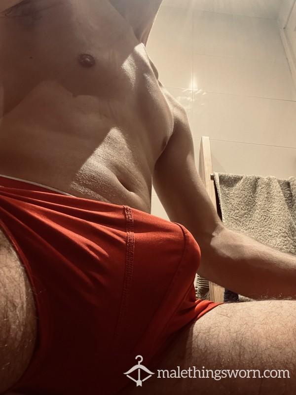 Filling My Red CK Briefs With My Juices