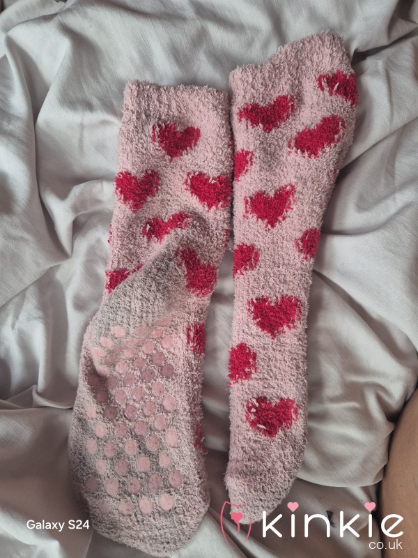 Filthy 10 Day Worn Fluffy Pink Socks