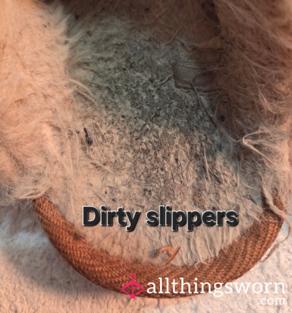 Filthy Dirty Slippers Well Worn