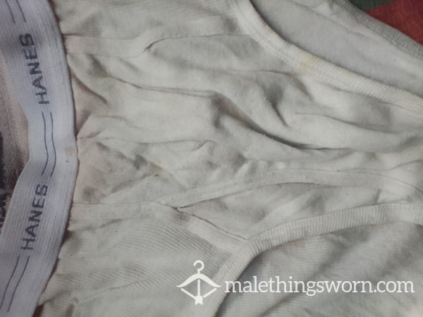 Filthy Dirty White Hanes Briefs