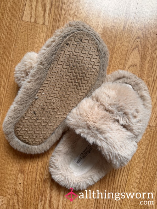 Filthy Fluffy Slippers – Soaked In My Scent