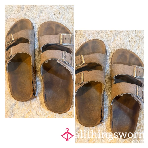 Filthy Imprinted And Cracked Sandals