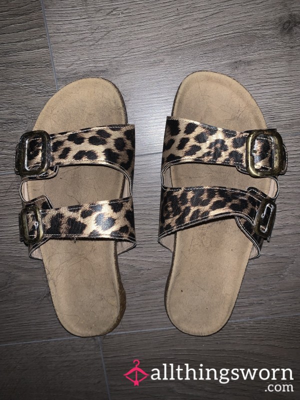 🤎 Filthy Leo Print Slippers 🤎