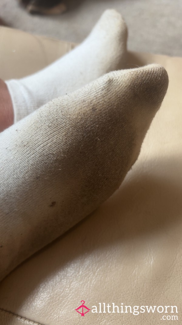 Filthy, Moist , White Ankle Socks