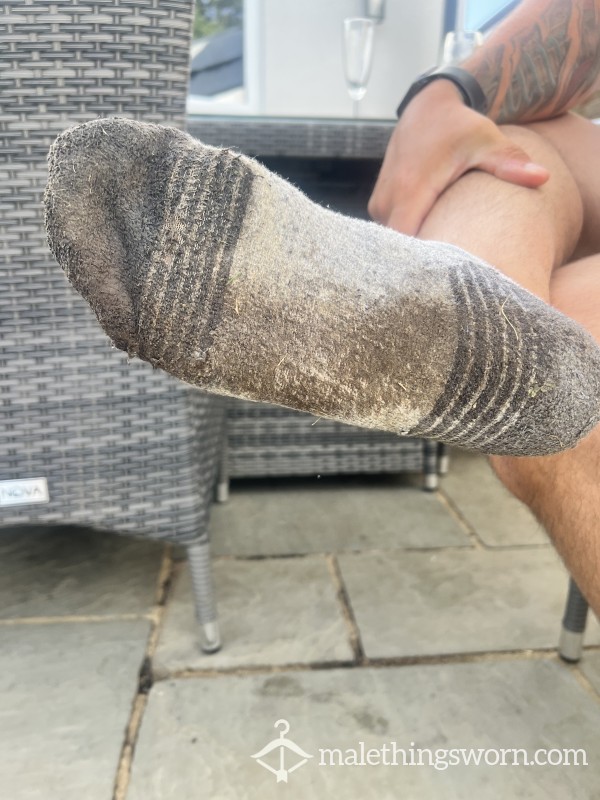 Filthy Muddy/sandy Sweaty Socks From Today’s Outing
