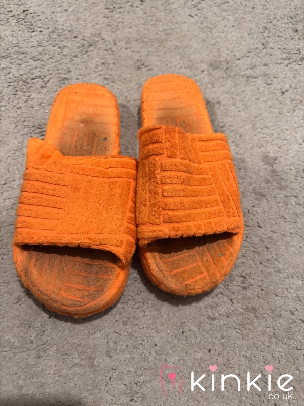 Filthy Orange Slippers