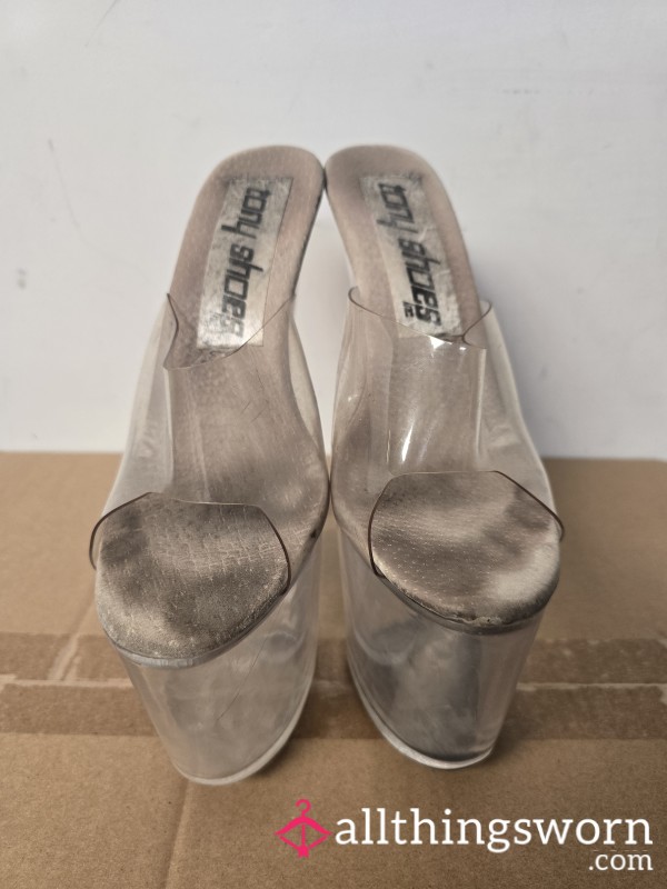 FILTHY POLE HEELS WITH TOE PRINTS
