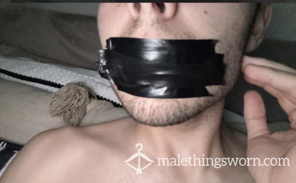 Filthy Sock And Tape Self Gag
