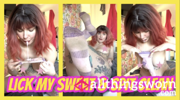 Filthy Sock Domination: Lick My Sweat & Sp*t Clean
