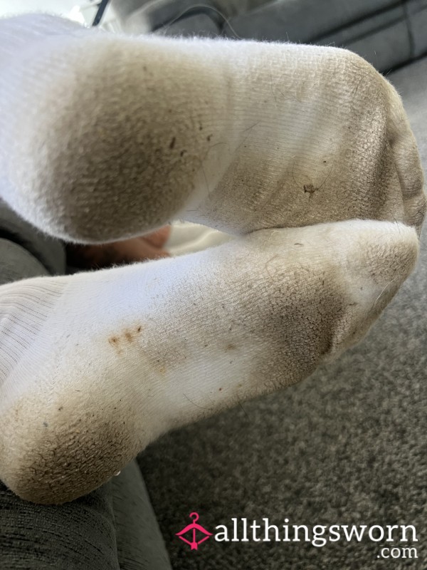 Filthy Socks After A Hard Day On My Feet 🧦