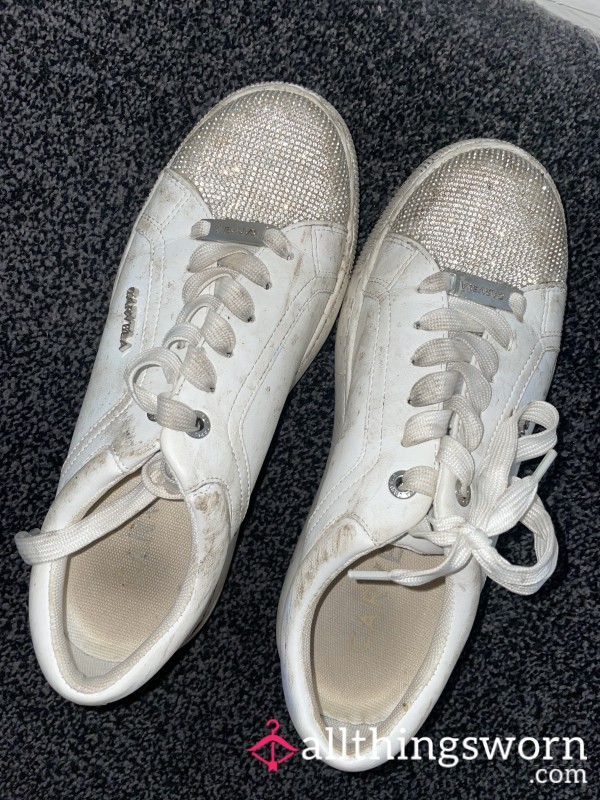 Filthy Sparkly Carvela Trainers – Worn Hard, Stinking Sweet