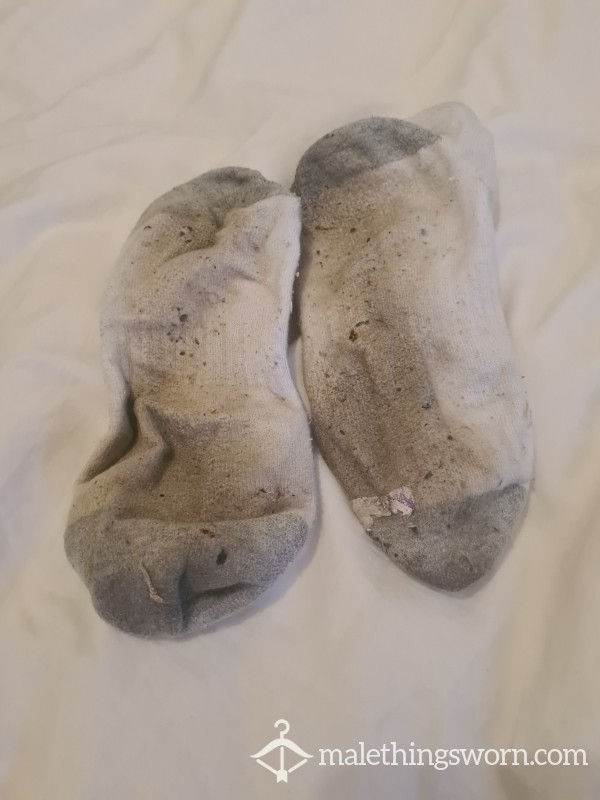 Filthy Stinking White Trainer Socks