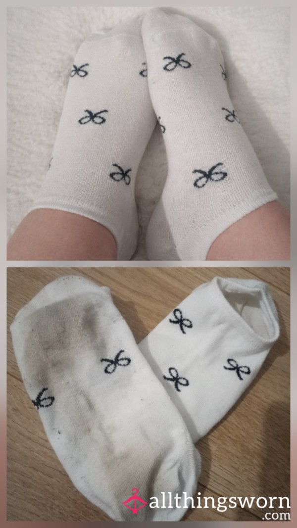 Filthy Used White Socks