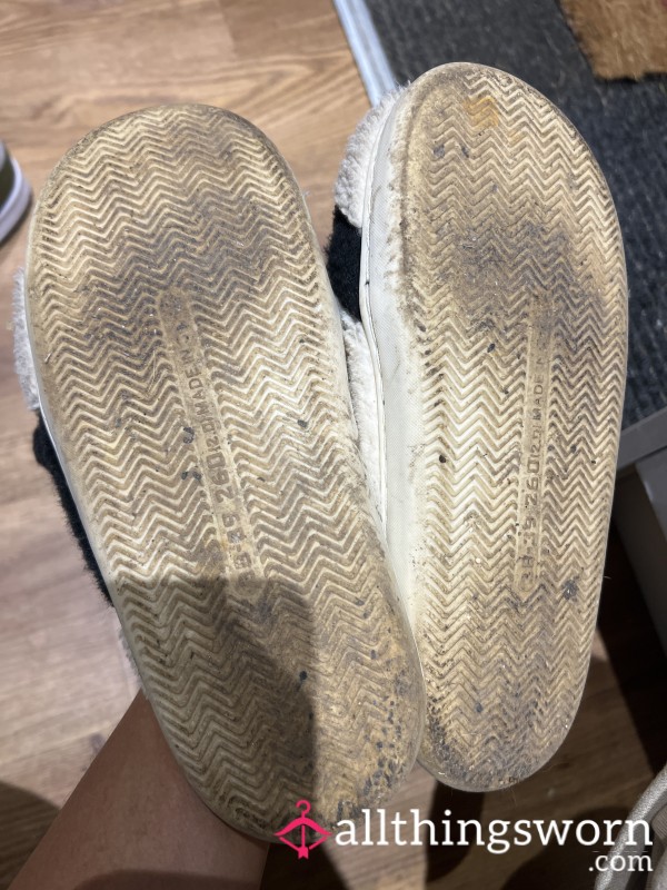 Filthy Well-worn Outdoor Slippers