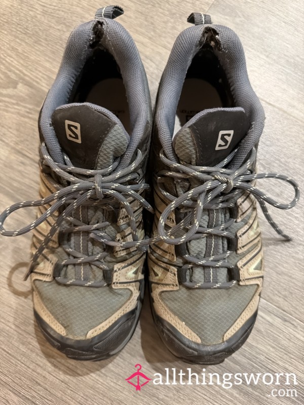 Filthy Well-Worn Salomon Trainers – Dirty, Used & Impossible To Ignore 👟💋