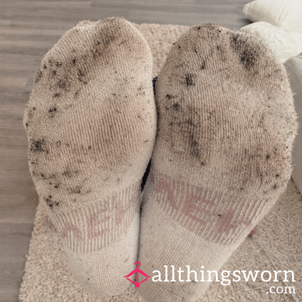 Filthy White Trainer Socks – Intensely Worn, Naturally Scented 💎