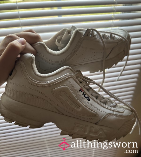 Filthy, Worn Fila Disruptors II