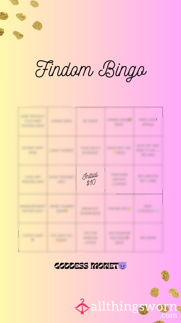 Findom Bingo💅🏽
