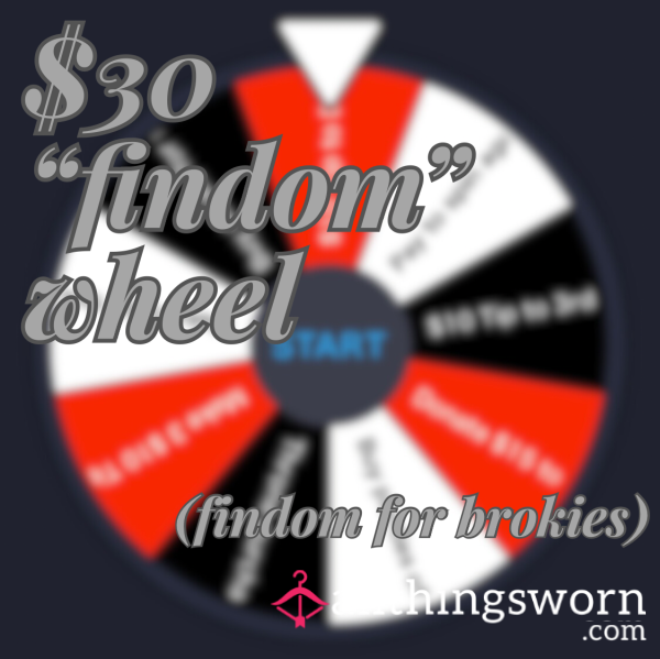 Findom Wheel For Those Of You Who Are Too Broke To Do Real Findom