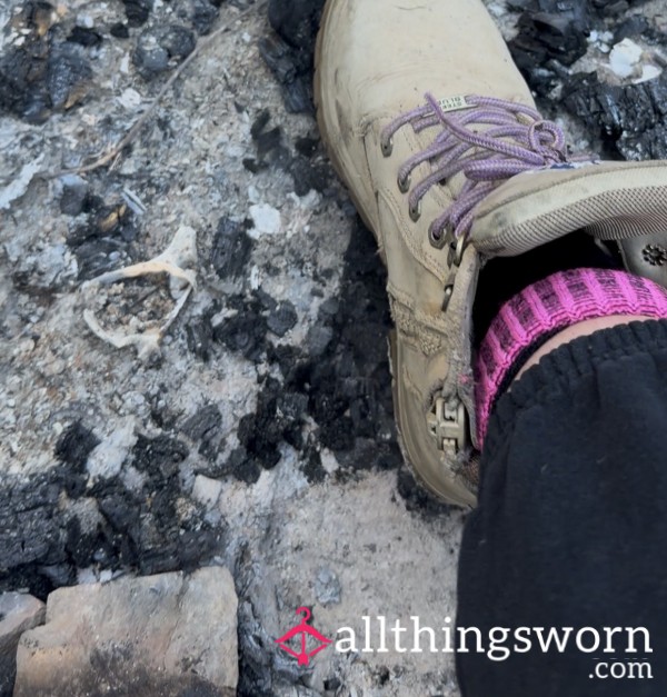 Fire Pit Crunching With Boots