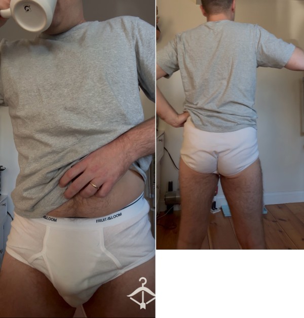 Hairy Married Dad’s White Briefs - Customizable