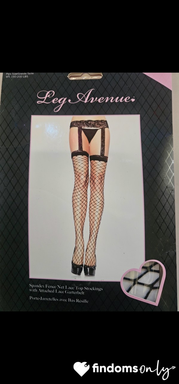 Fishnet Thigh High & Garter Set (new) Worn By Me For 24hours