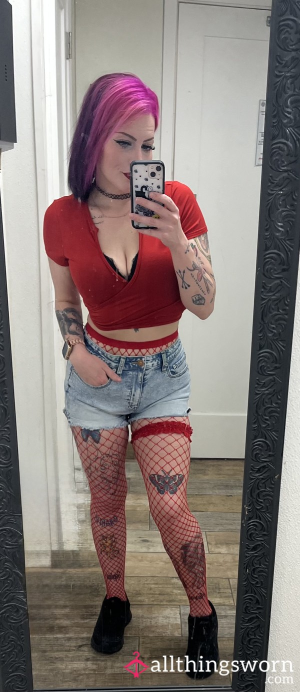 ❤️‍🔥🍒Fishnets Worn & Waiting To Be Claimed By You ❤️‍🔥🌙🍯🤤