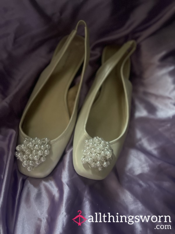 Flat Cute White Heels