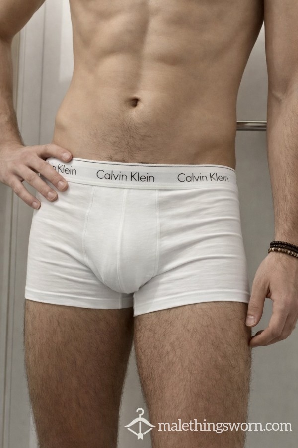 Flatmate's White CK Boxers