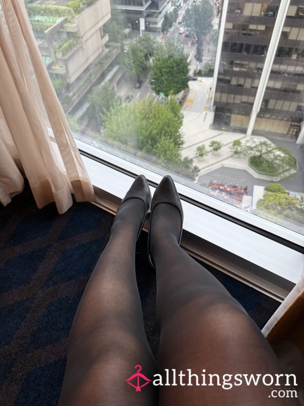 ✈️ Flight Attendant Worn Pantyhose - 24hour Wear - No Panties
