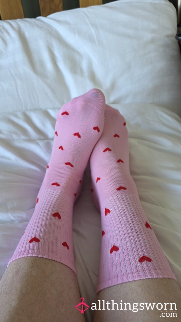 Flirty Pink Heart Socks – Sweet Tease For Your Naughty Cravings 💕