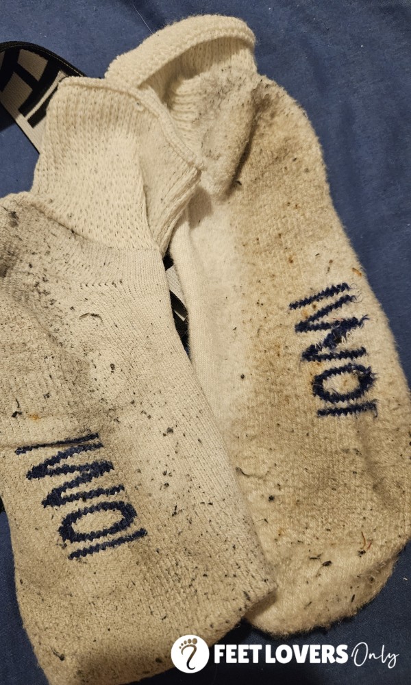 Flithy White Socks Worn For 4 X 12hr Shifts