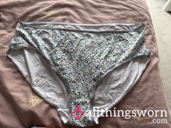Flor*l Cotton Brief Style Knickers