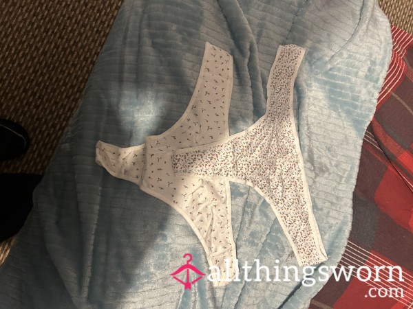 Flor*l Cotton Thong