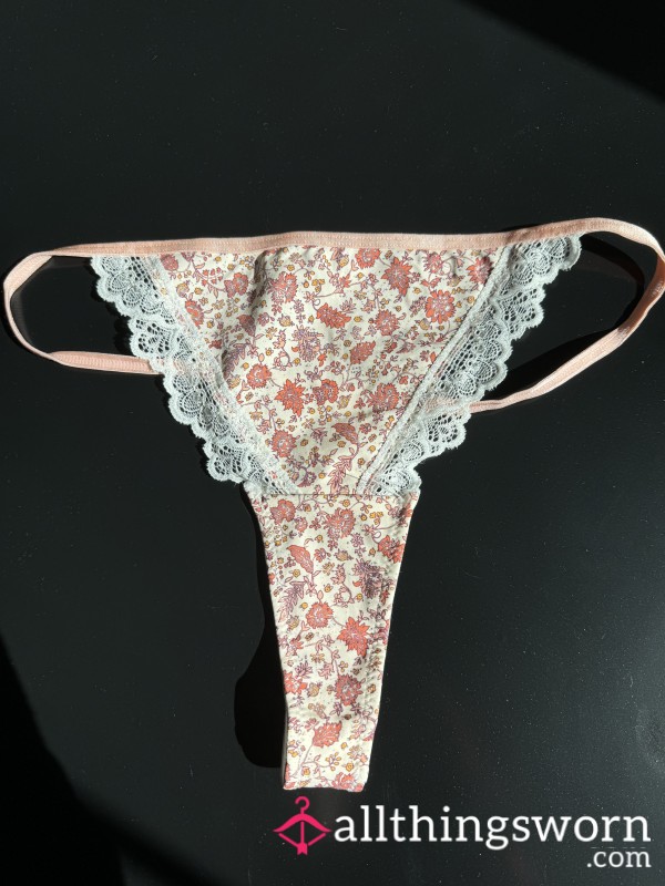 FLor*l Cotton Thong