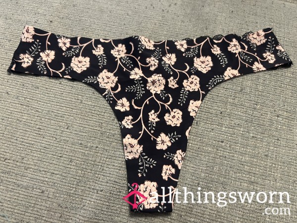 Flor*l Lace Lingerie Thong