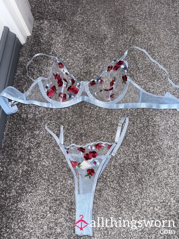 Flor*l Lingerie Set