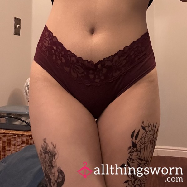 Flor*l Maroon Lace VS Panties