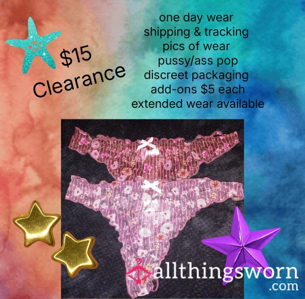 Flor*l Mesh Thong