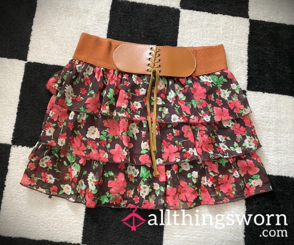 Flor*l Miniskirt